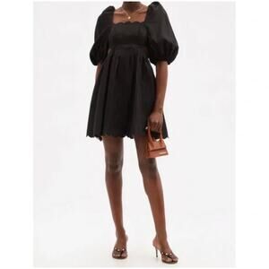 OPT April Scallop Hem Open Back Cutout Mini Dress Sz XS